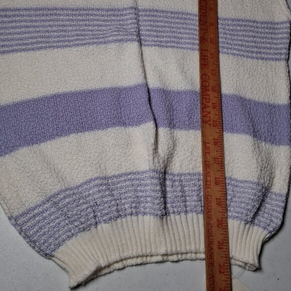 Vintage New Old Stock St Bernard Sweater Vest Size 10-12 Purple Stripe Academia - Picture 4 of 9